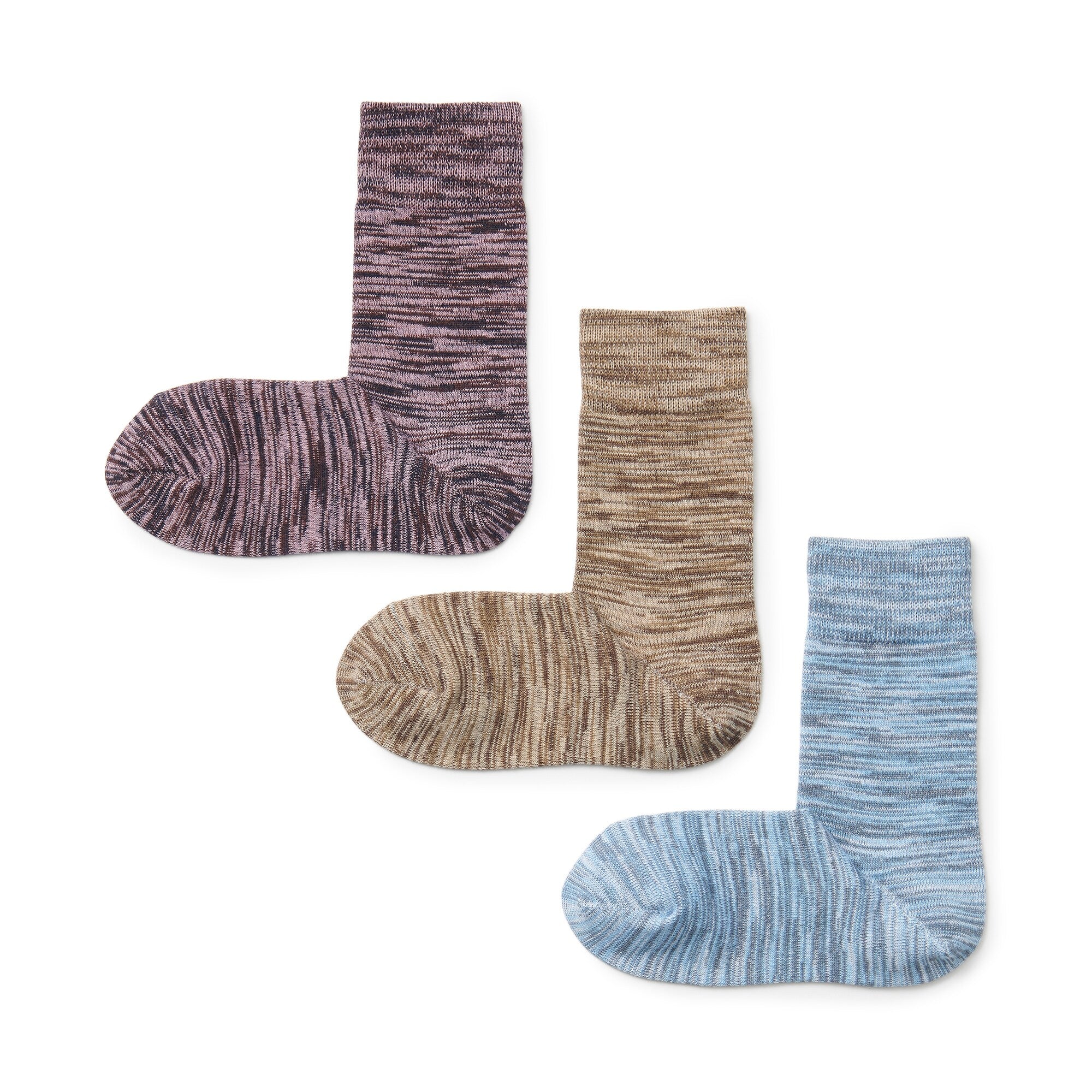 Right Angle Excess Yarn 3 Pair Socks - Image 2
