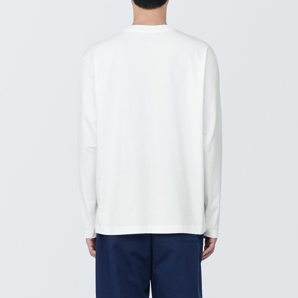 Men's Washed Jersey Crew Neck Long Sleeve T-Shirt - Image 20