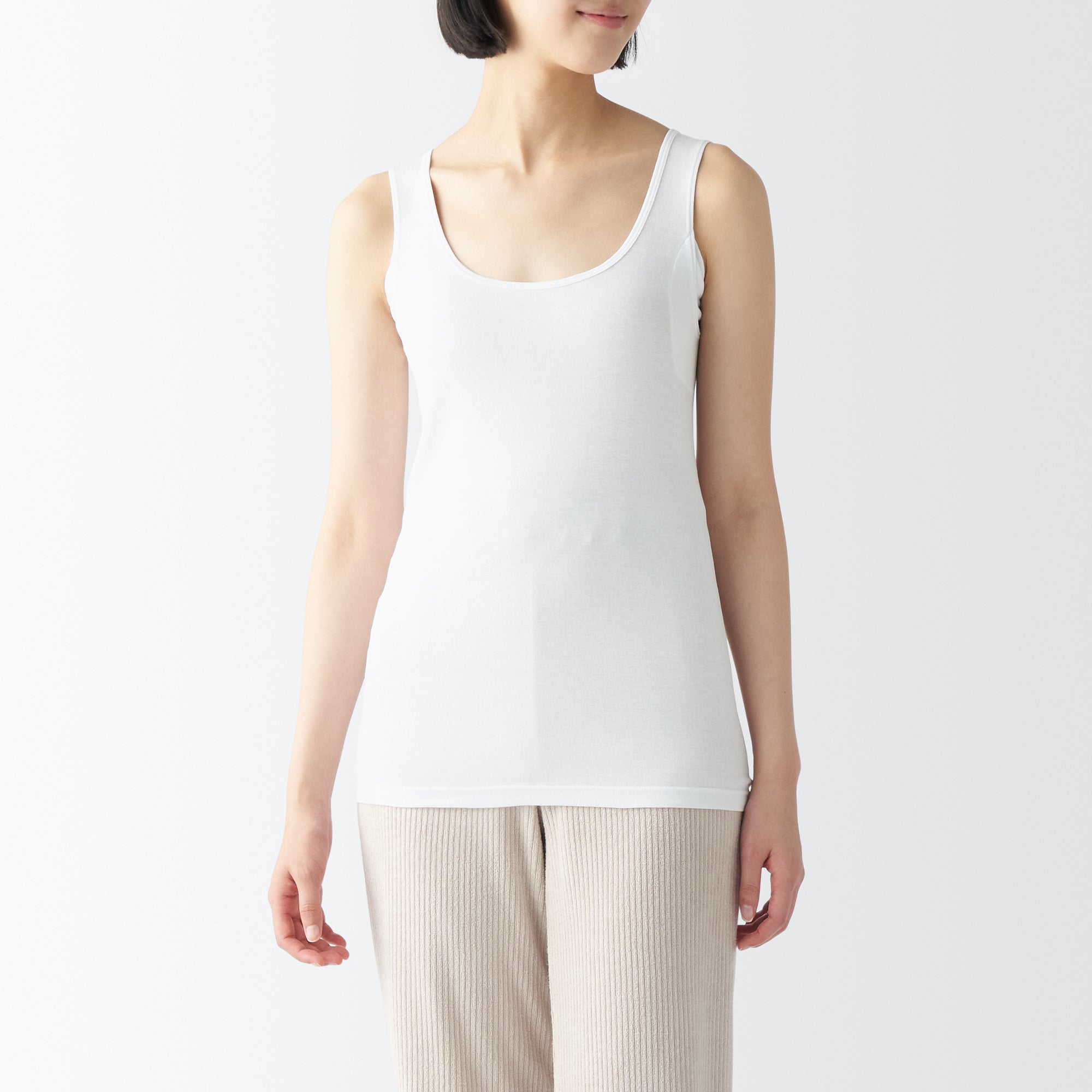 Women's Moisture Wicking Cotton Tank Top with Sweat Pads