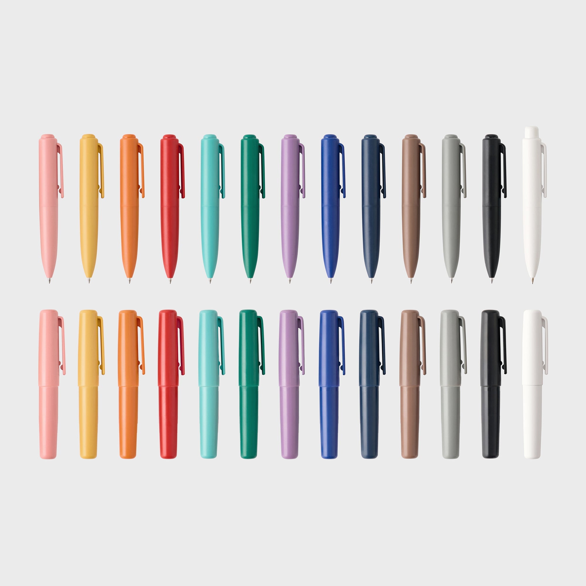 Compact Gel Ink Ballpoint Pen Knock Type 0.5 mm - Red - Image 9