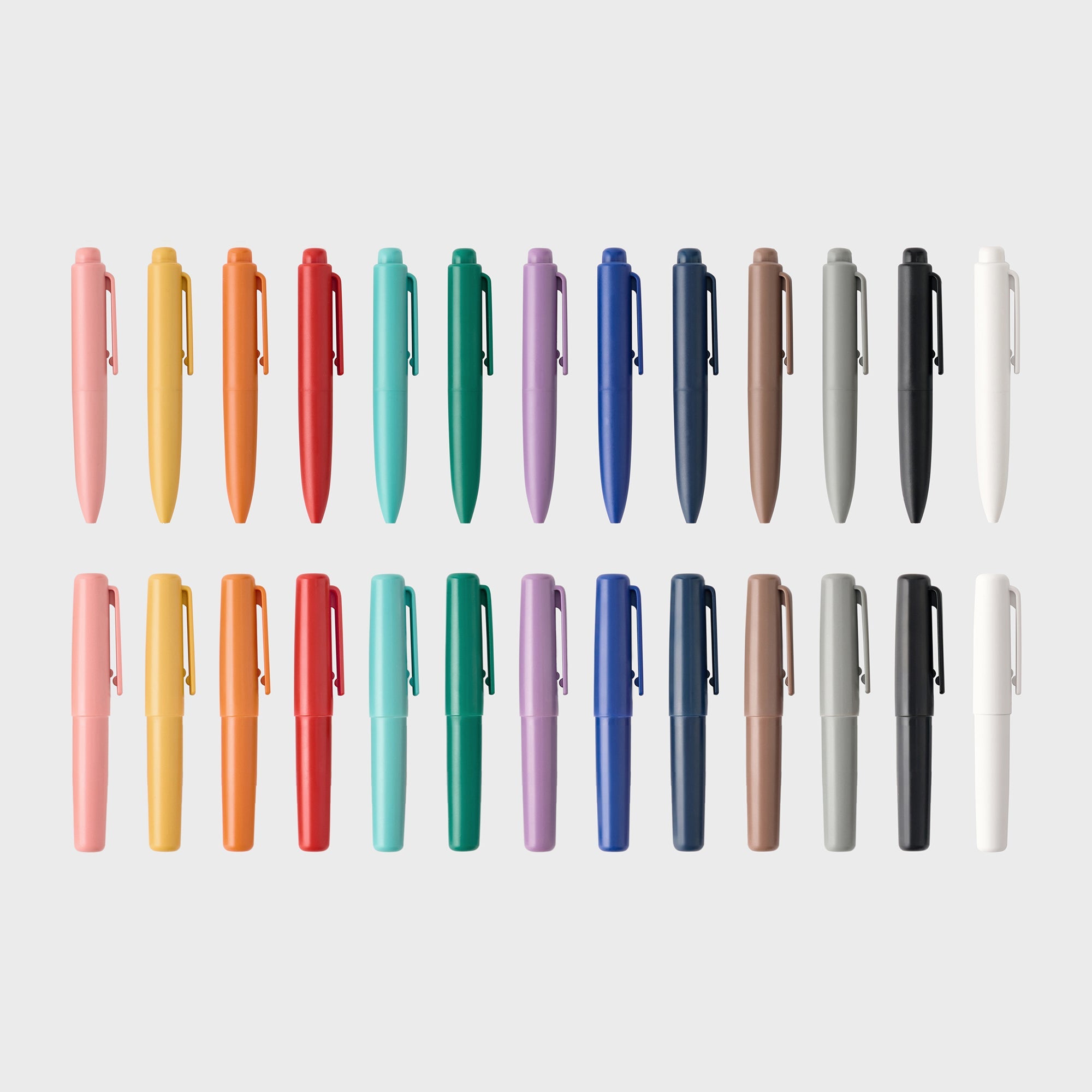 Compact Gel Ink Ballpoint Pen Knock Type 0.5 mm - Red - Image 10