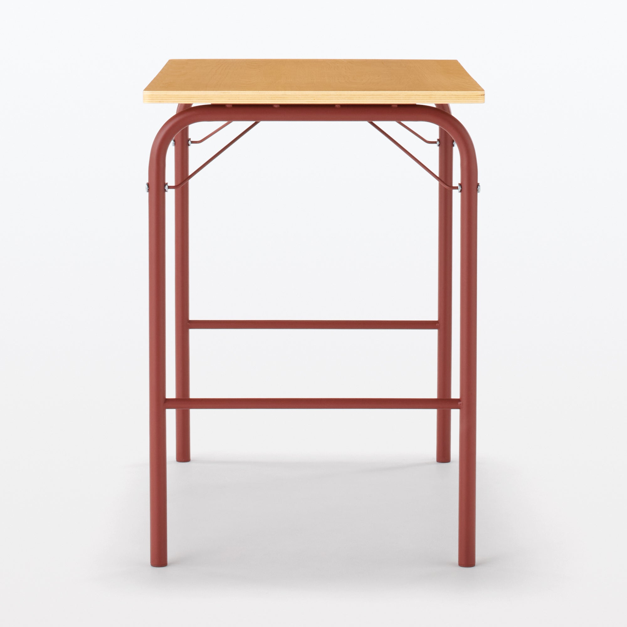 Steel Pipe Table - Burgundy - Image 2