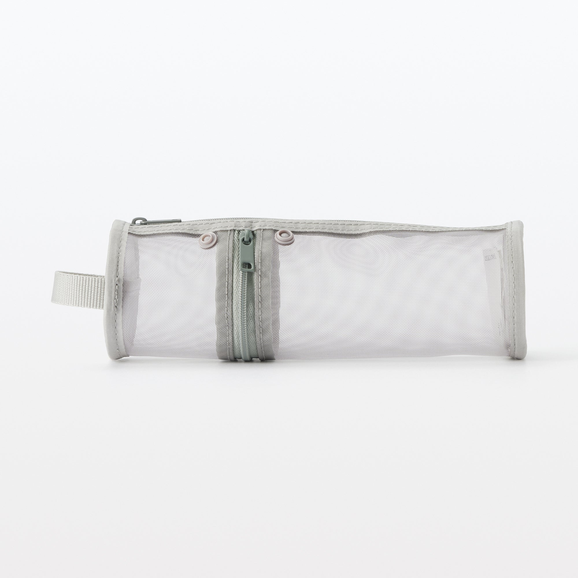 Nylon Mesh Vertical/Horizontal Pen Case Thin - Gray - Image 3