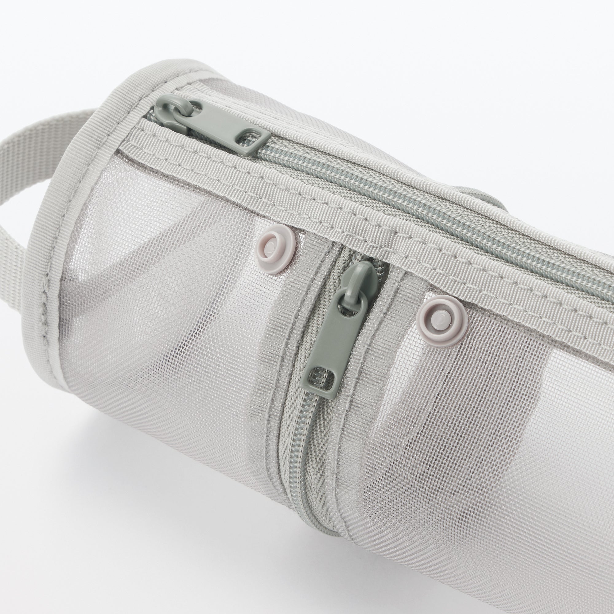 Nylon Mesh Vertical/Horizontal Pen Case Thin - Gray - Image 5