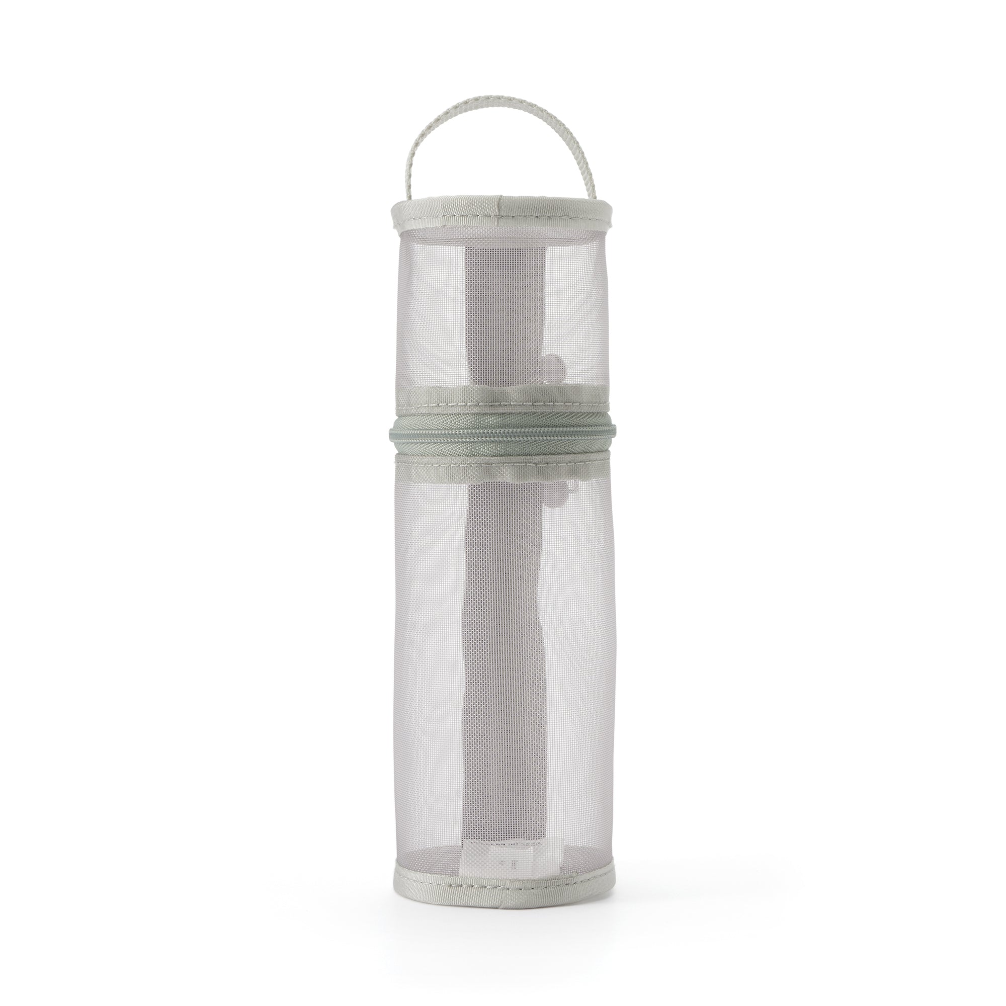 Nylon Mesh Vertical/Horizontal Pen Case Thin - Gray - Image 2