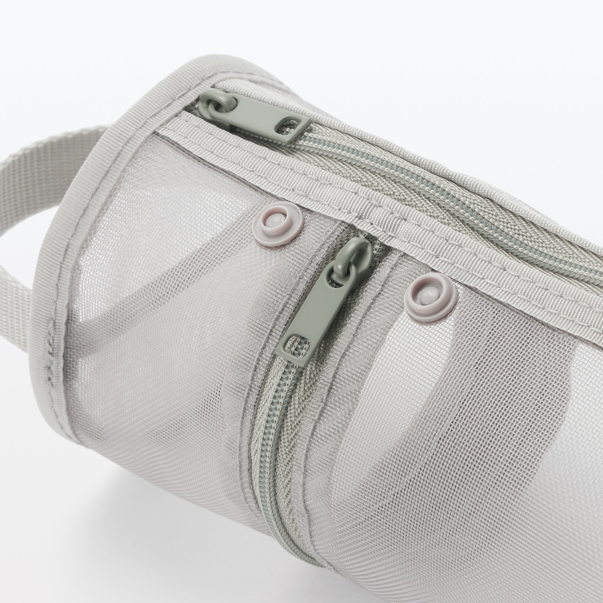 Nylon Mesh Vertical/Horizontal Pen Case Wide - Gray - Image 5