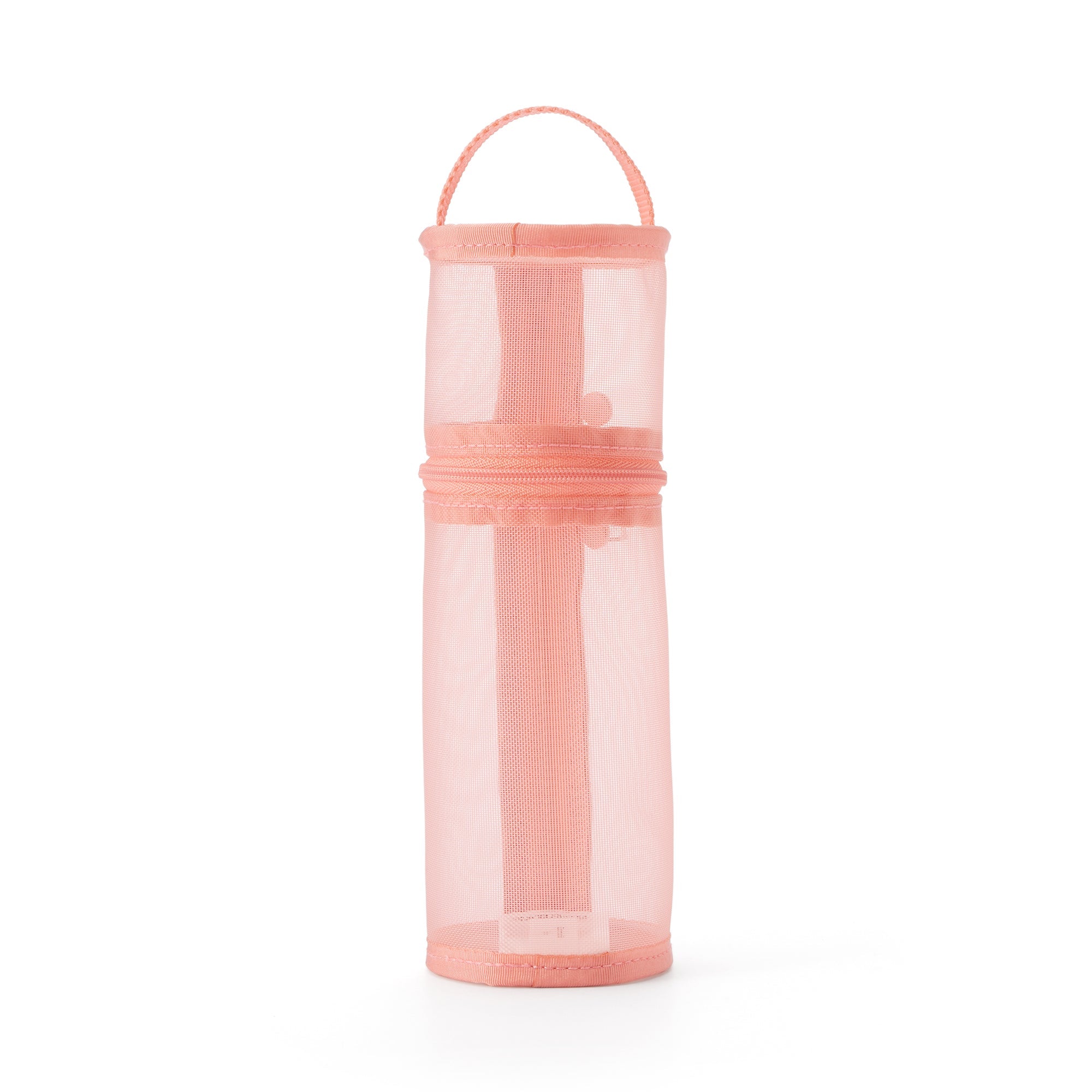 Nylon Mesh Vertical/Horizontal Pen Case Thin - Pink - Image 2