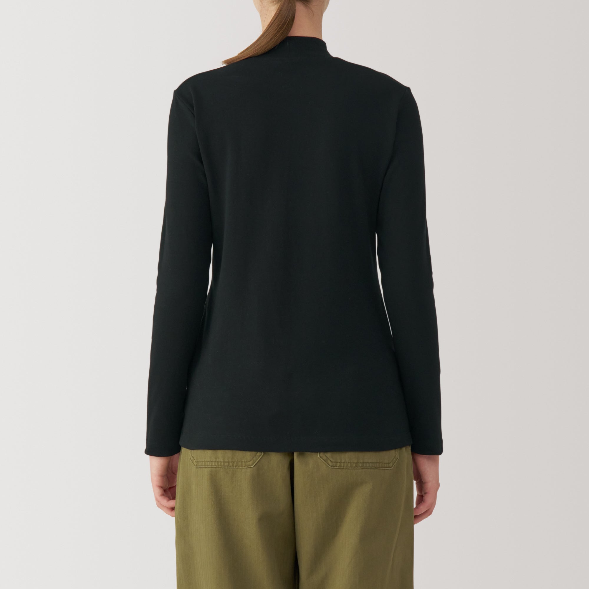 Women's Brushed Ribbed High Neck Long Sleeve T-Shirt - Image 6