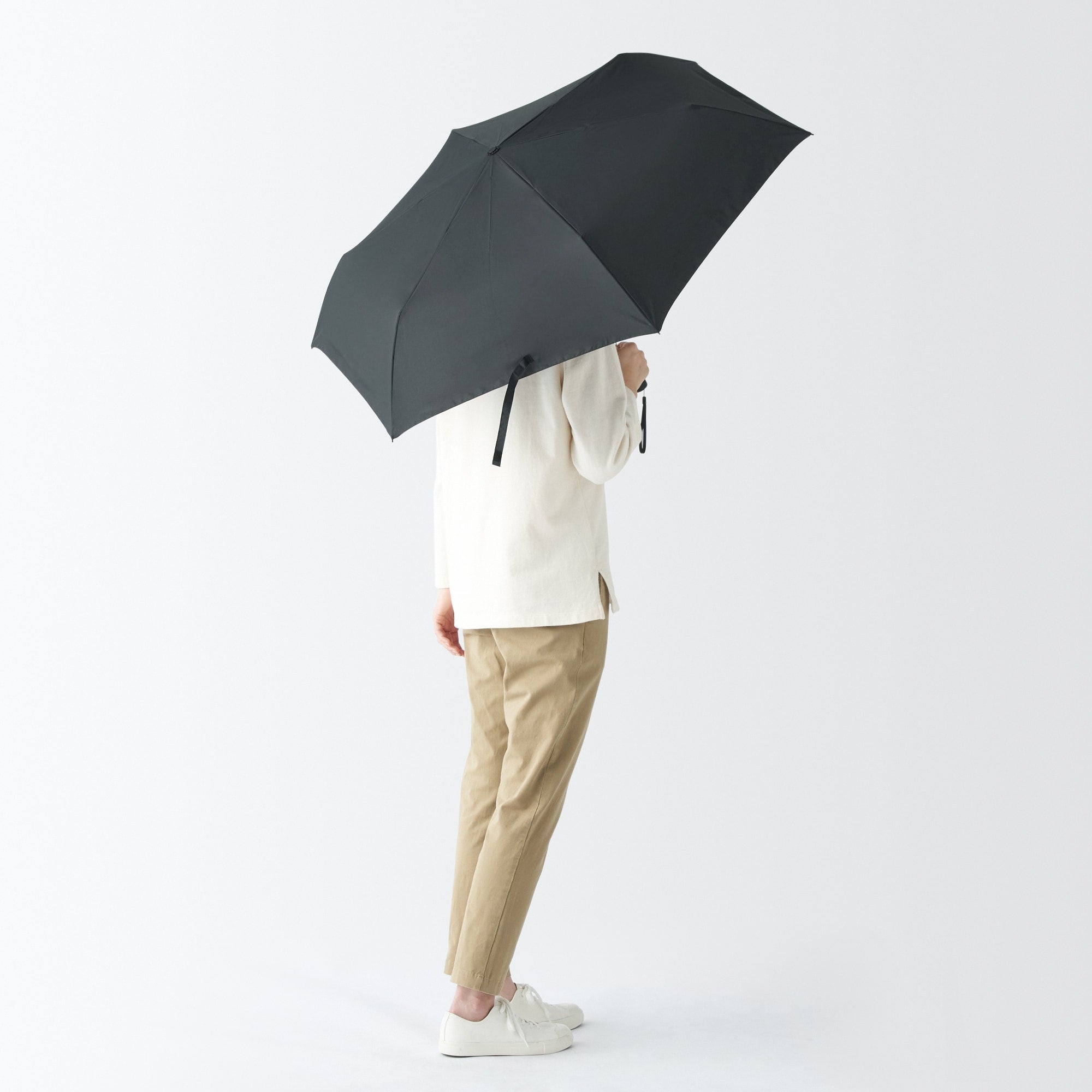 All-Weather Foldable Umbrella Black - Image 3
