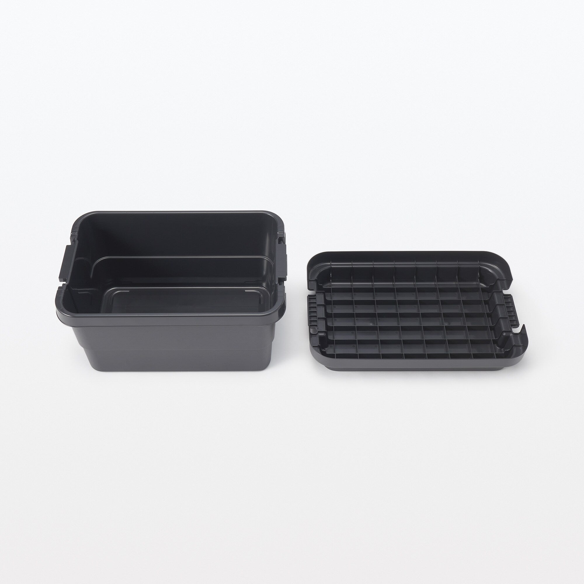Heavy Duty Polypropylene Storage Box - Dark Gray - Large 13.2 gal - Image 4