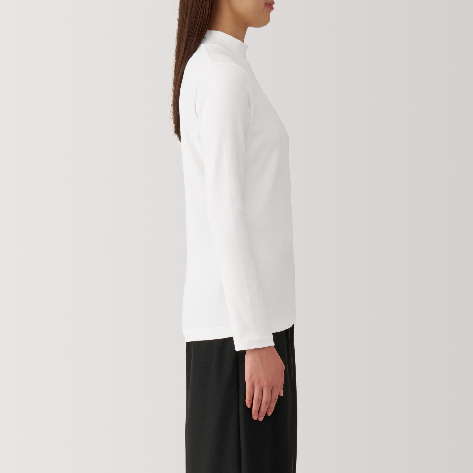 Women's Brushed Ribbed High Neck Long Sleeve T-Shirt - Image 21
