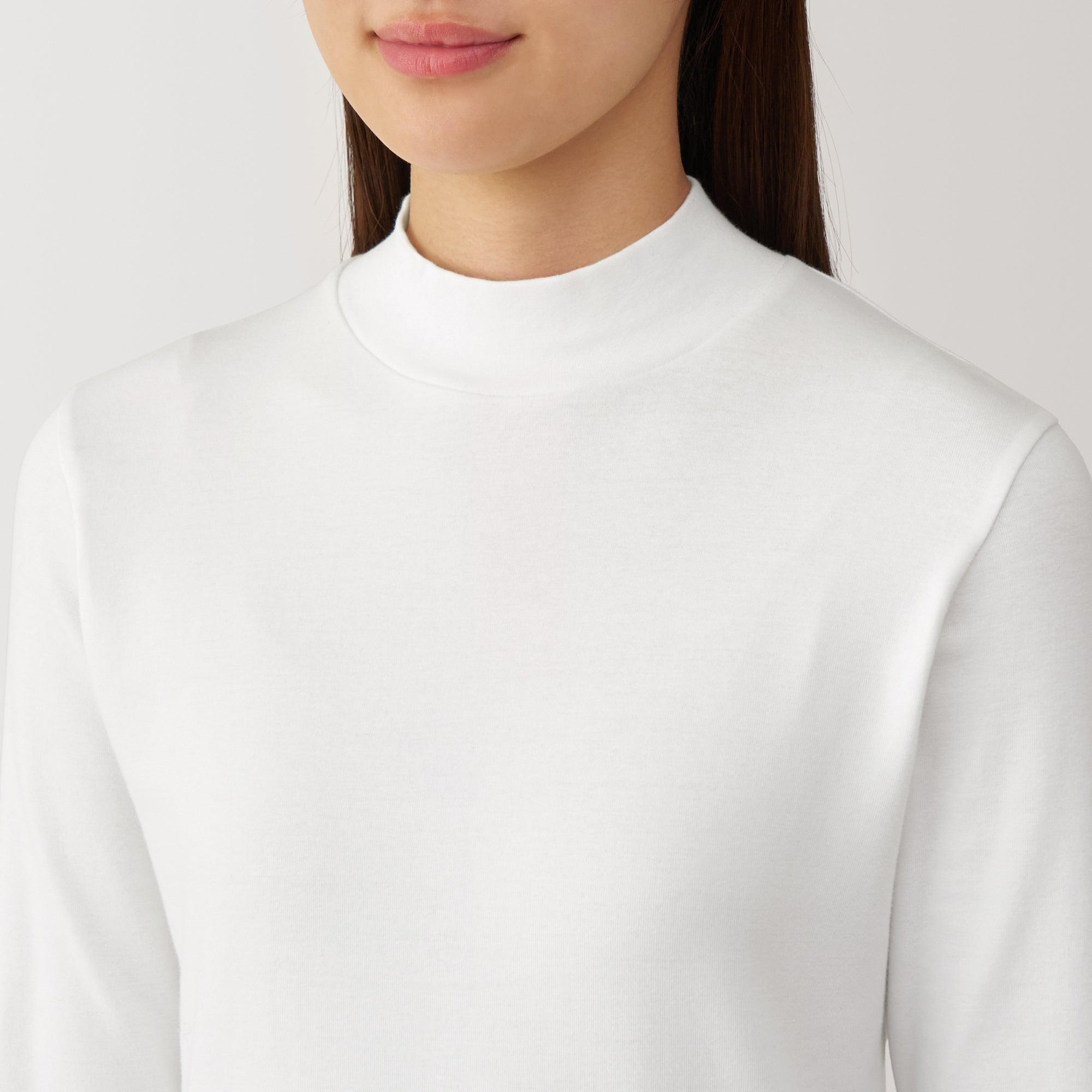 Women's Brushed Ribbed High Neck Long Sleeve T-Shirt - Image 23