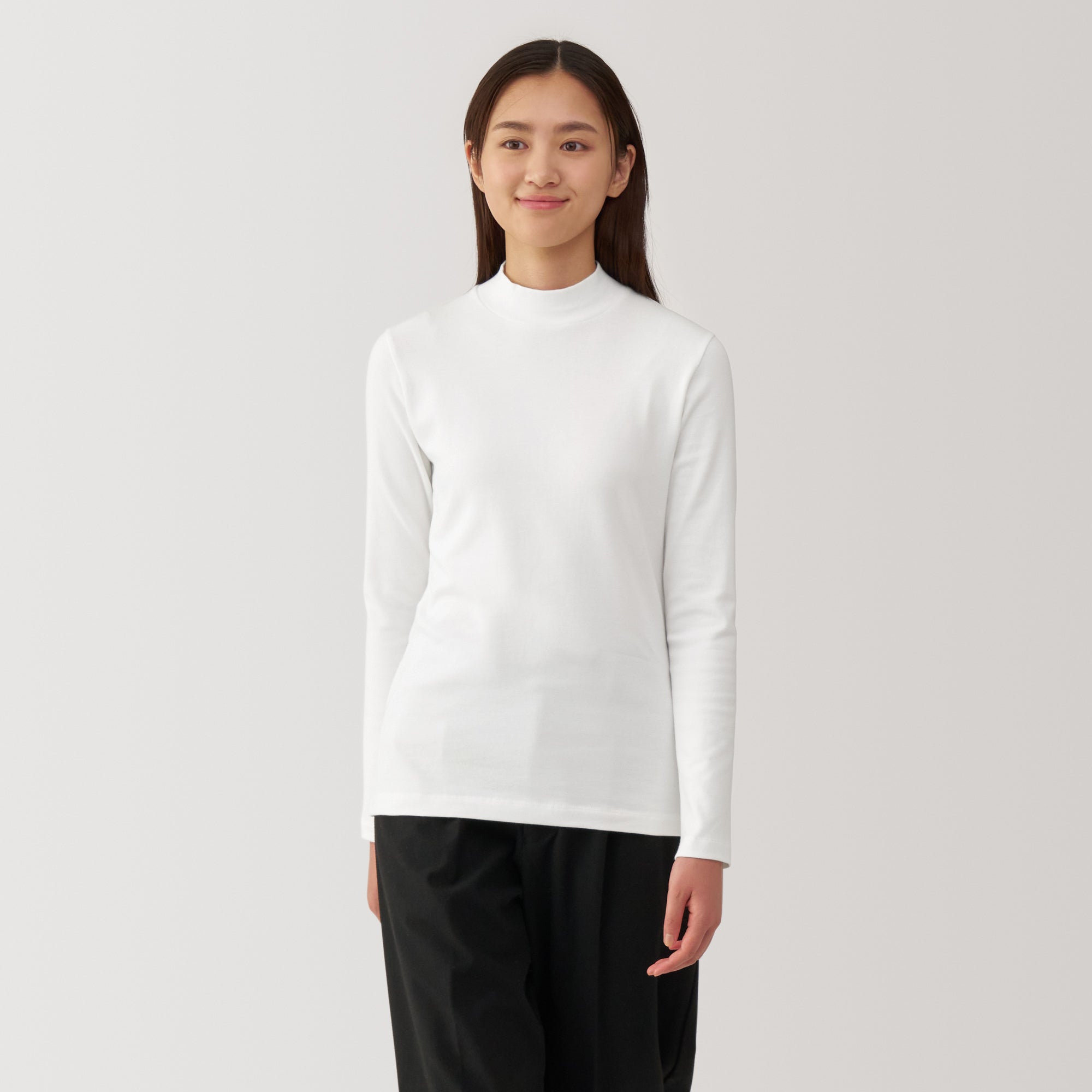 Women's Brushed Ribbed High Neck Long Sleeve T-Shirt - Image 19
