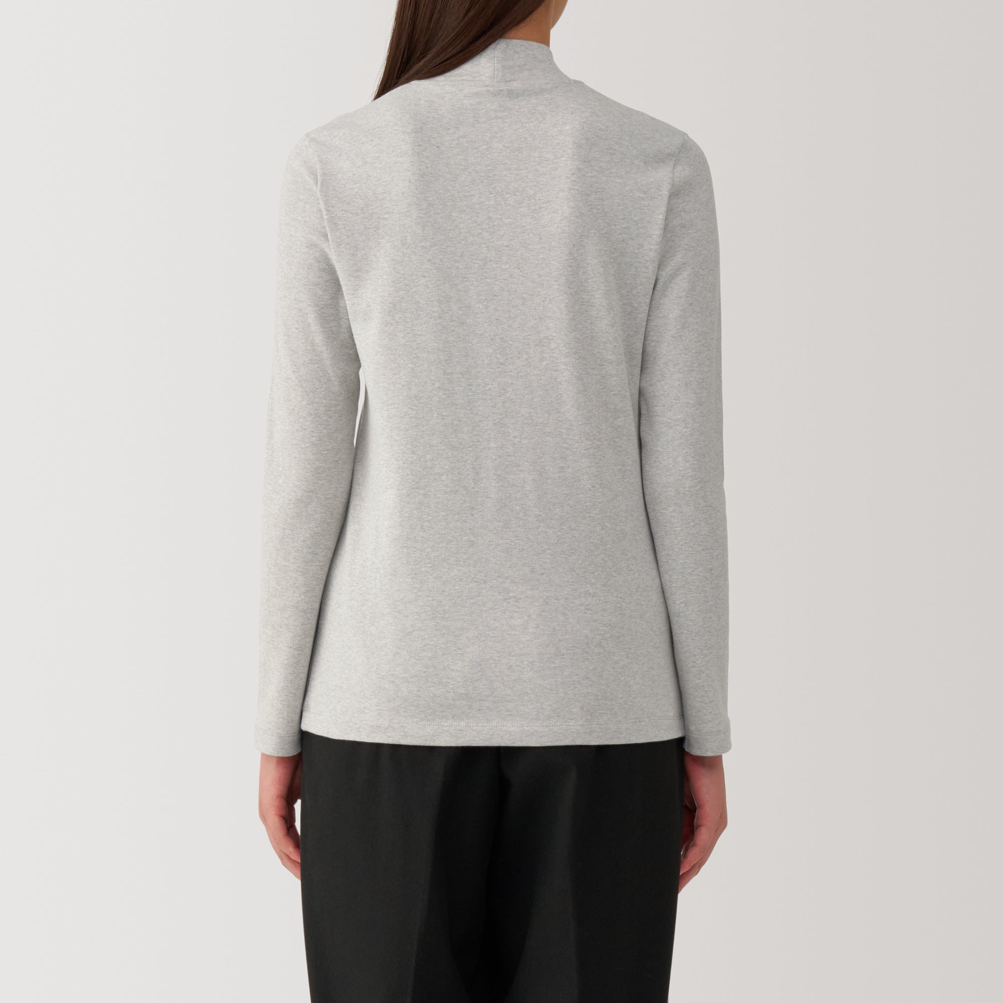 Women's Brushed Ribbed High Neck Long Sleeve T-Shirt - Image 30
