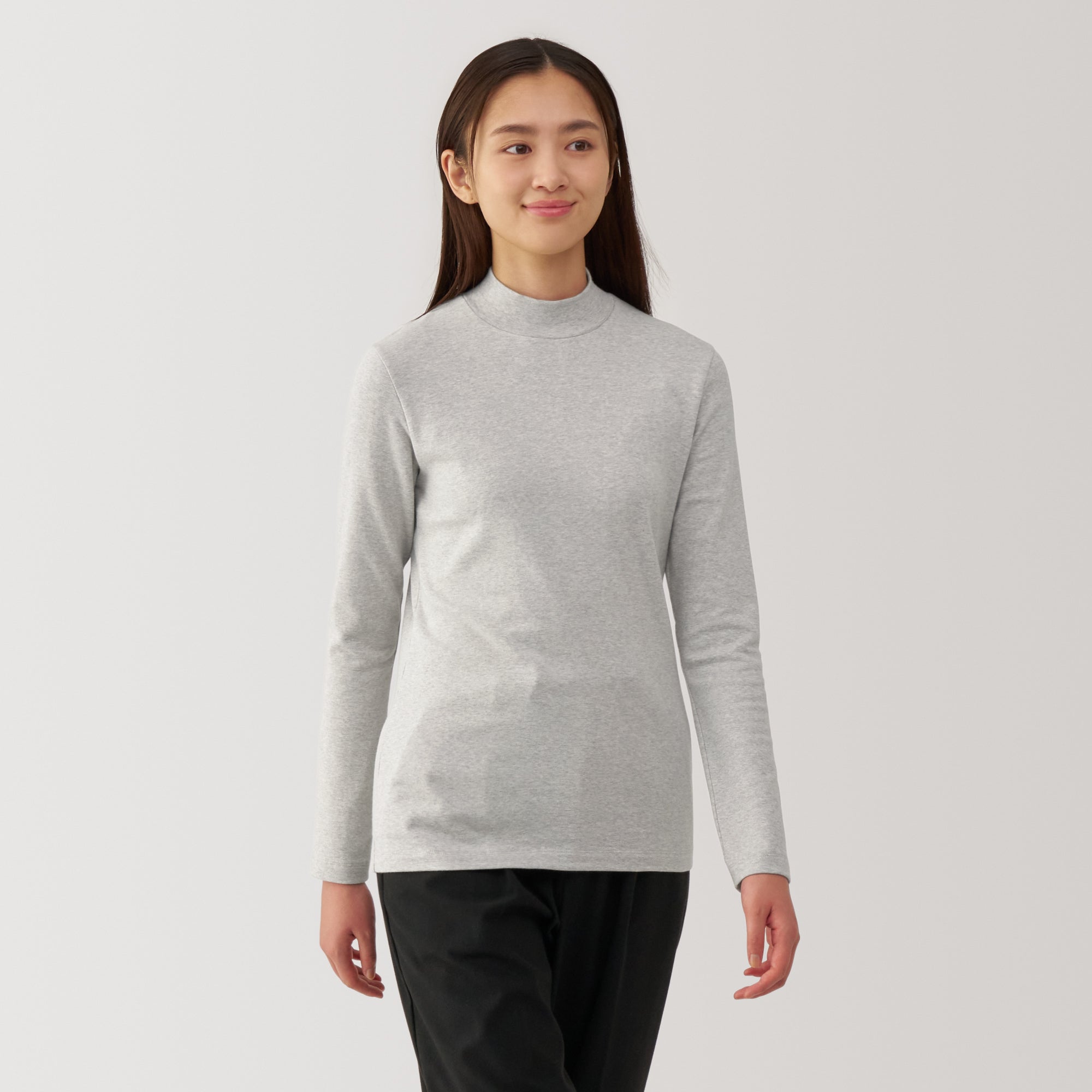 Women's Brushed Ribbed High Neck Long Sleeve T-Shirt - Image 27