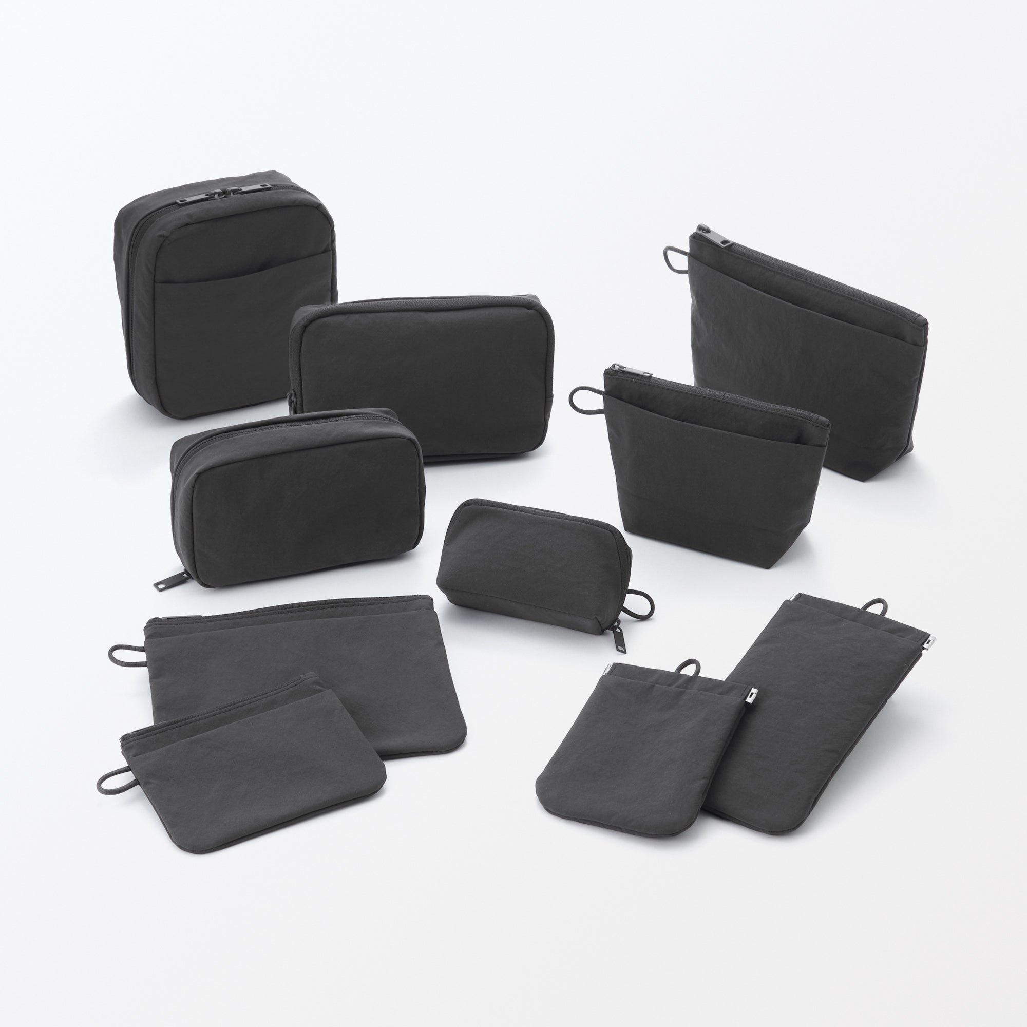 Wrinkled Nylon Wide-Opening Pouch - Large - Image 21