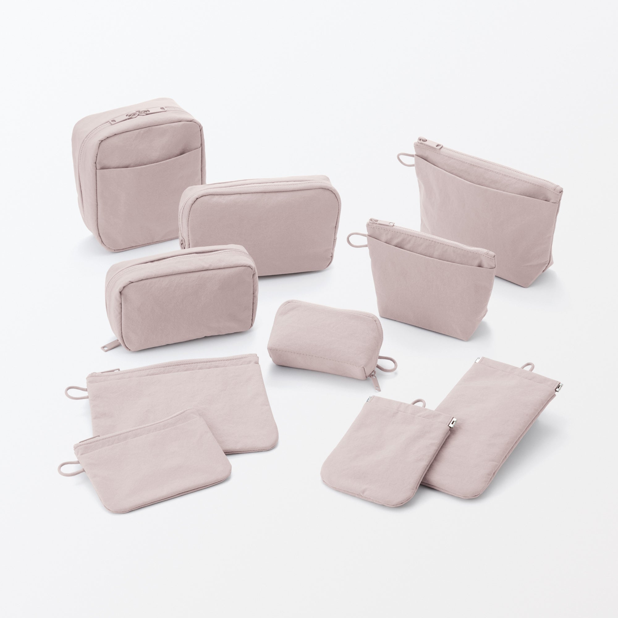 Wrinkled Nylon Wide-Opening Pouch - Square - Image 14