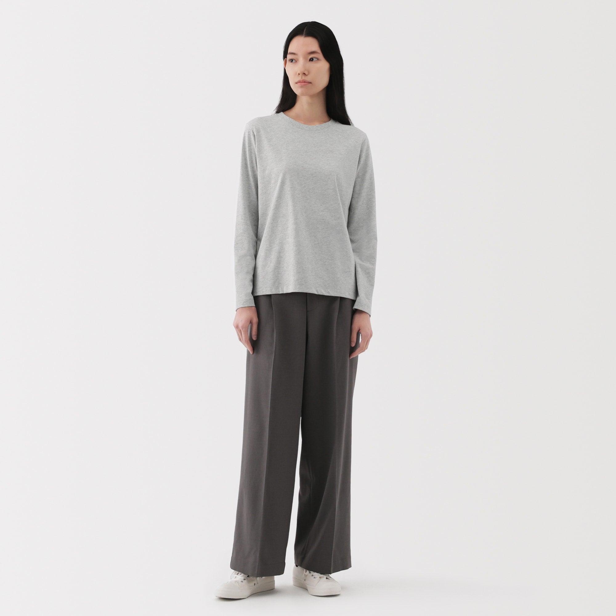 Women's Jersey Crew Neck Long Sleeve T-Shirt - Image 19
