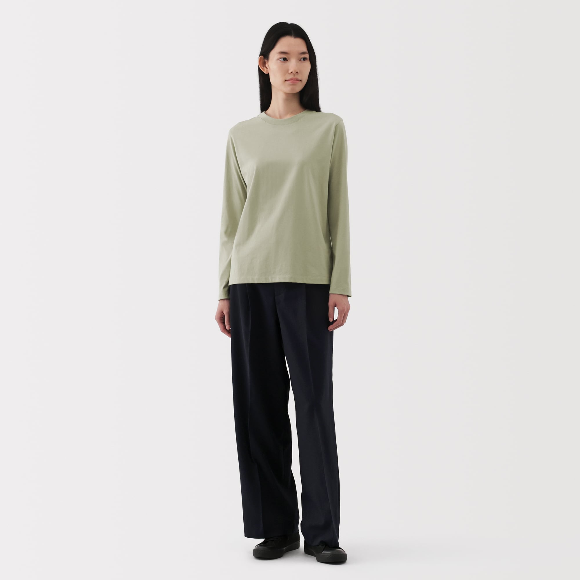 Women's Jersey Crew Neck Long Sleeve T-Shirt - Image 34
