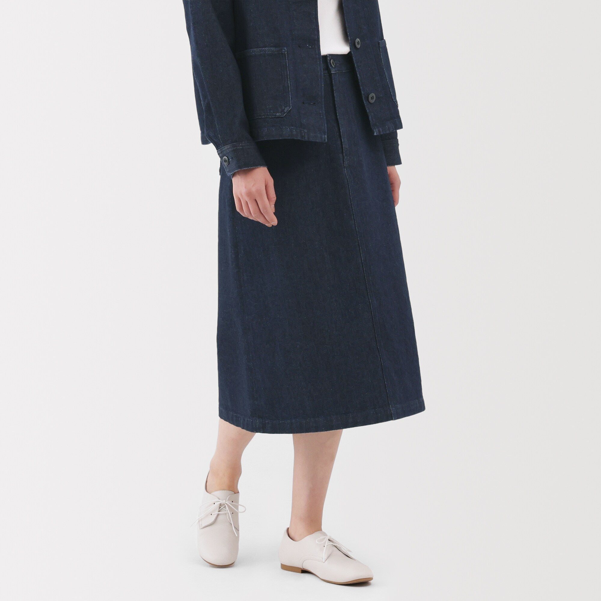 Women's Kapok Blend Denim A-Line Skirt - Image 3