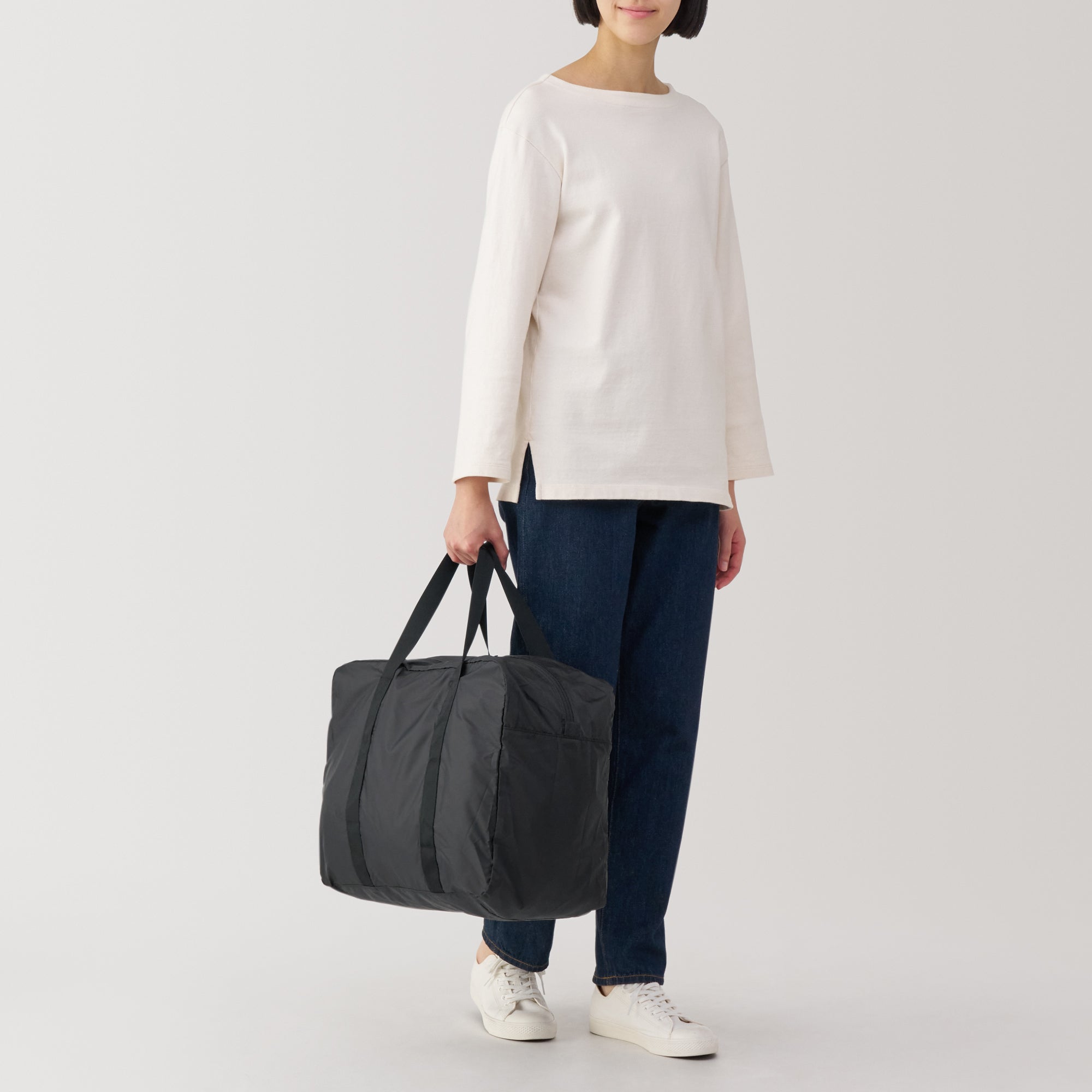 Water Repellent Wide Boston Bag - Image 7