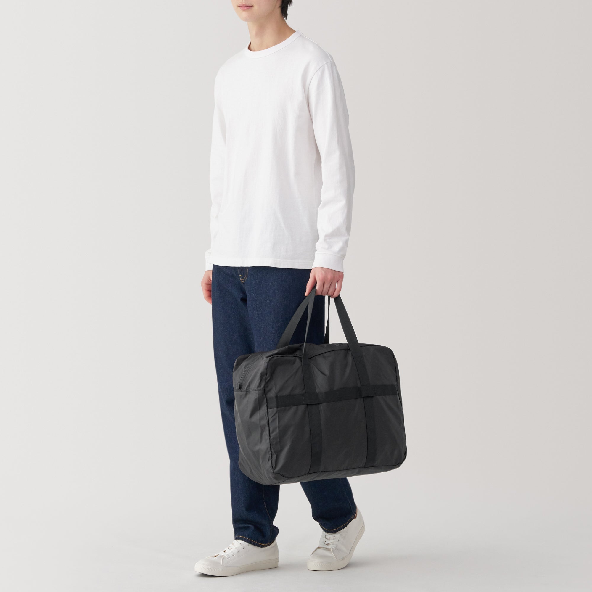 Water Repellent Wide Boston Bag - Image 8