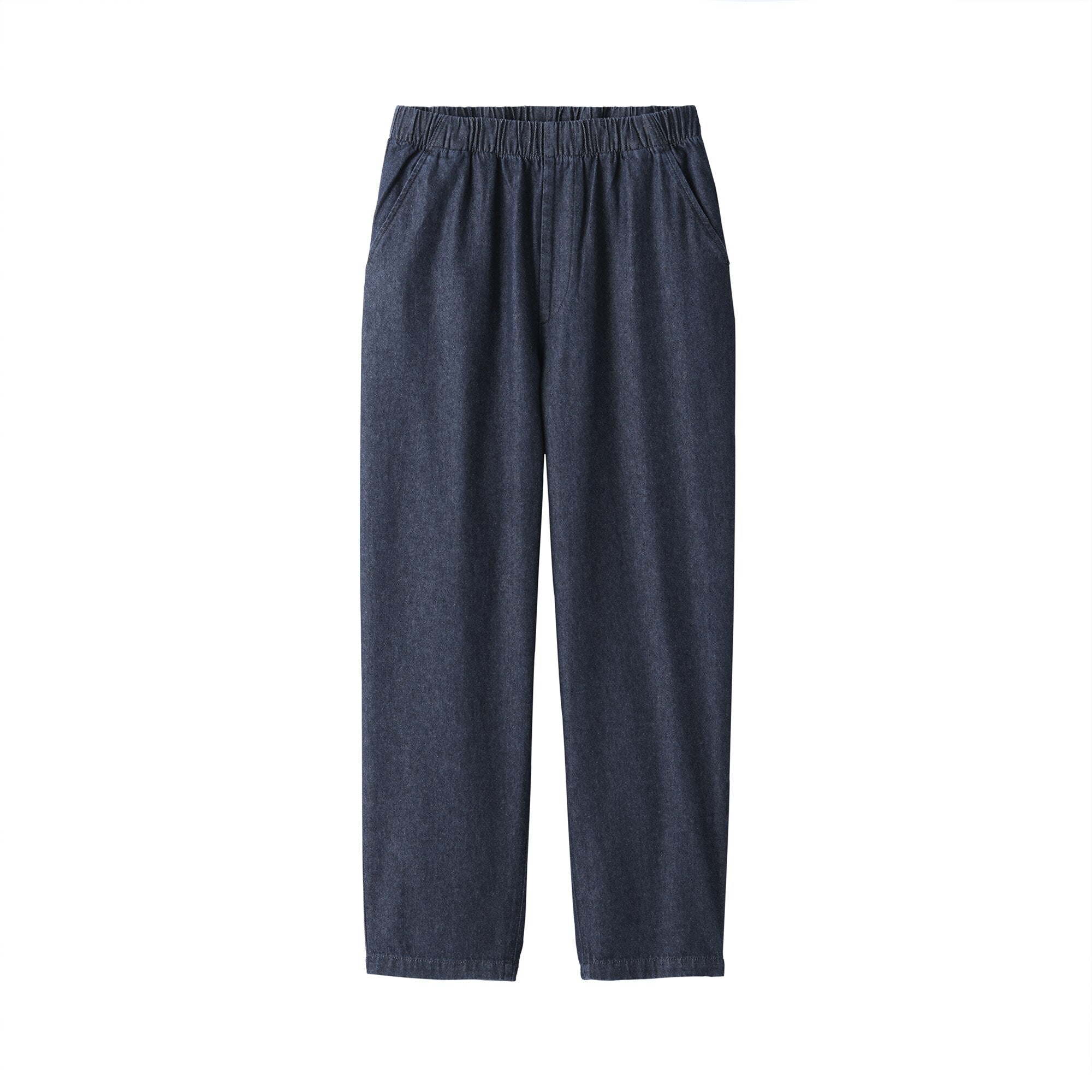 Washed Denim Easy Tapered Pants - Image 11