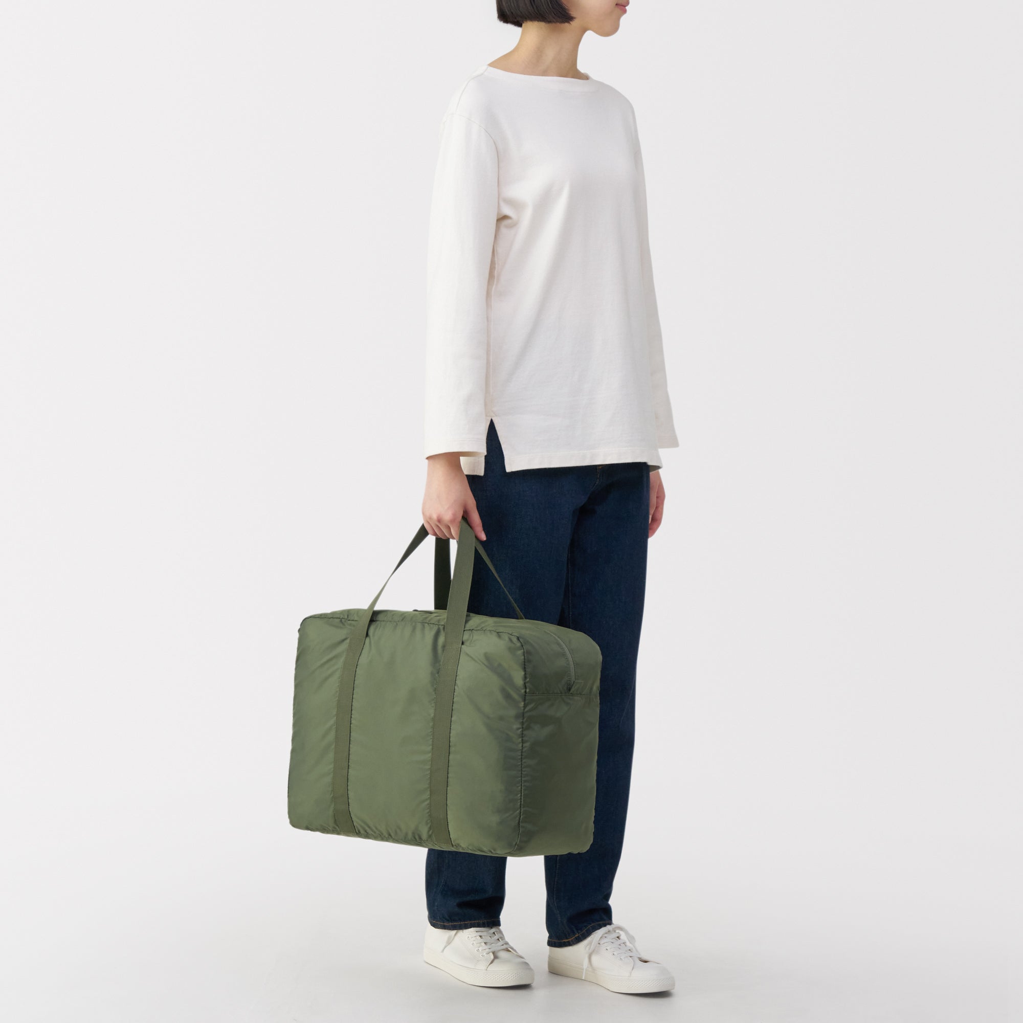 Pocketable Water Repellent Wide Boston Bag - Image 7