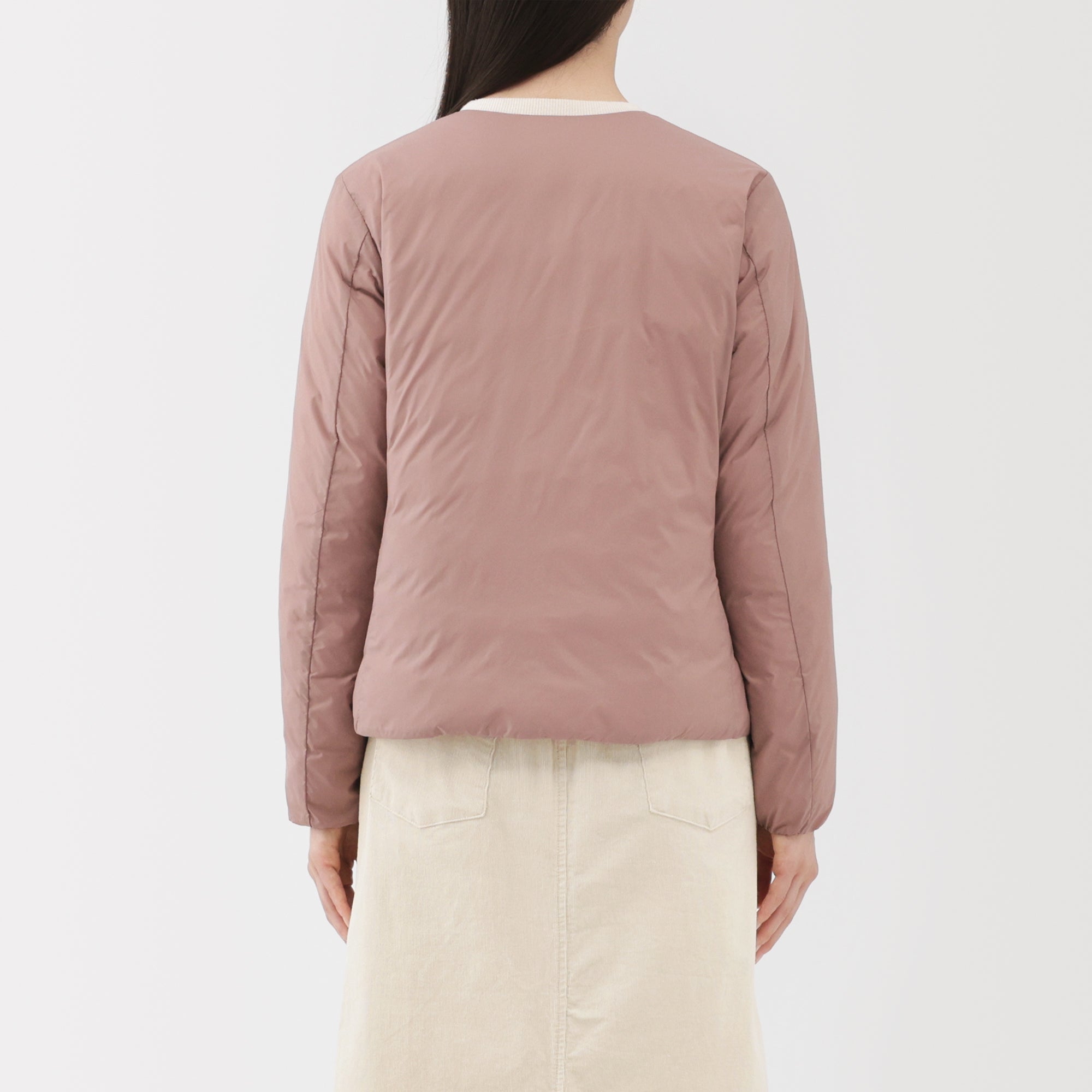 Lightweight Down Collarless Jacket - Image 5