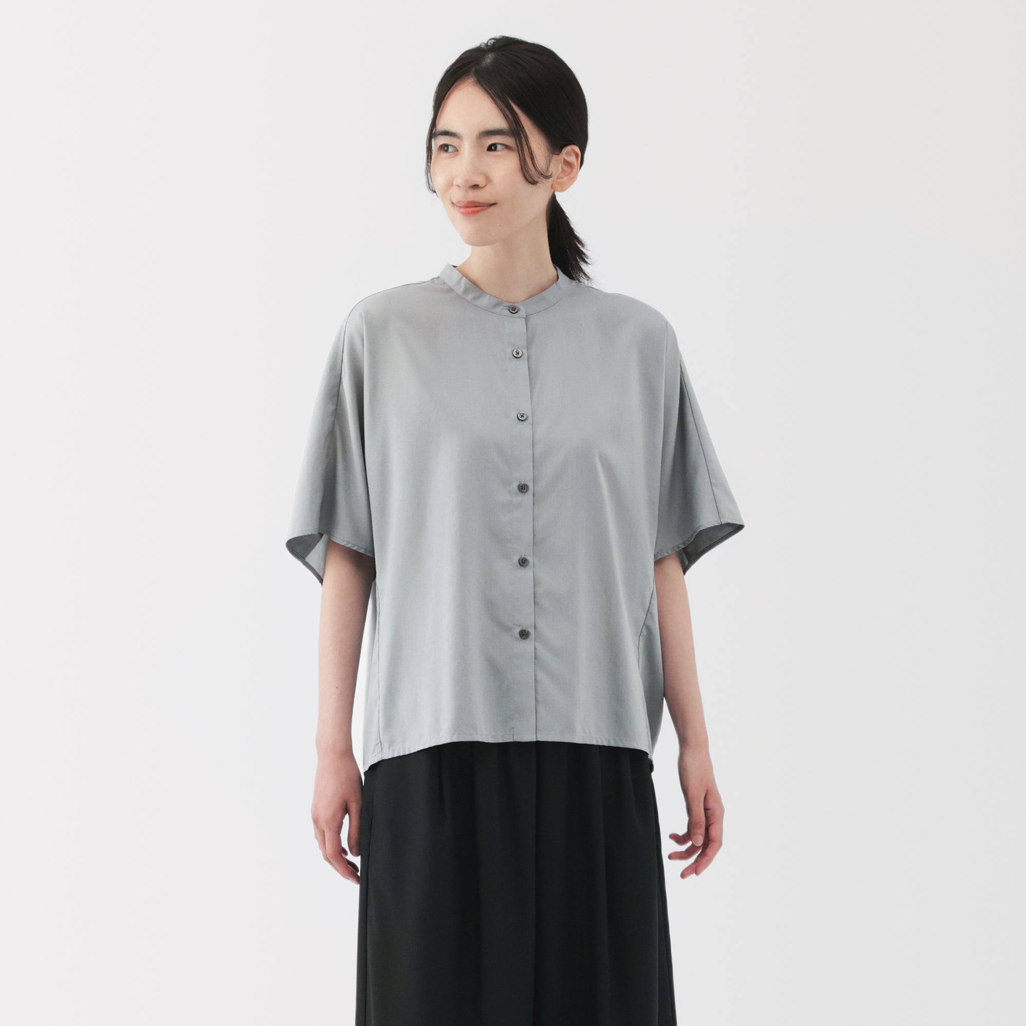 Lyocell Blend Half-Sleeve Blouse - Image 13