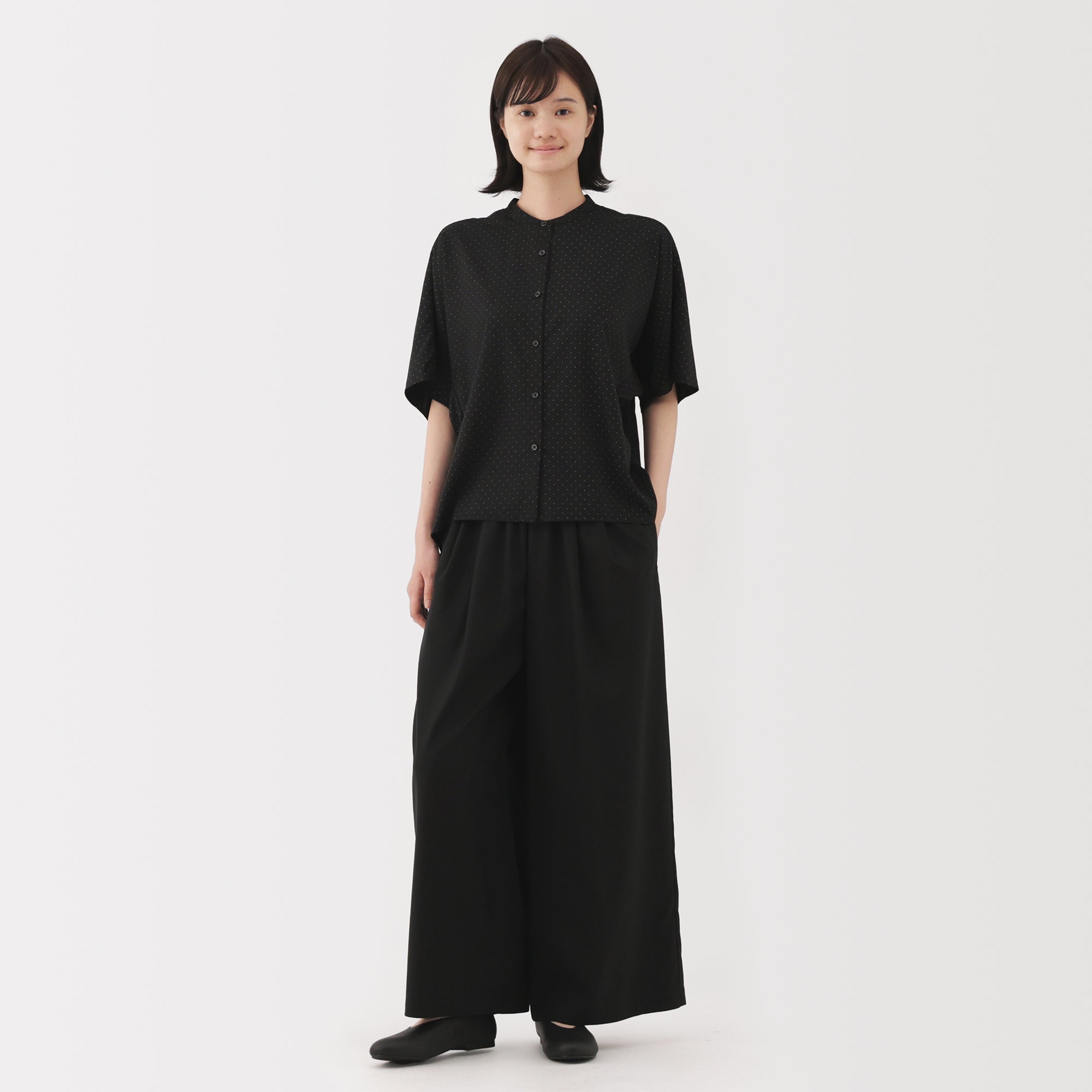 Lyocell Blend Half-Sleeve Blouse - Image 34